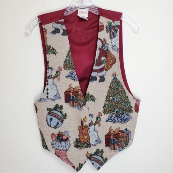 Vintage Backwood Blues Ugly Christmas Vest - Picture 1 of 11